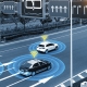 Scenario di veicoli a guida autonoma su strada